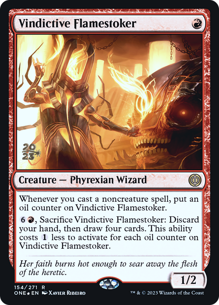 Vindictive Flamestoker (PRE-154) - Phyrexia: All Will Be One Promos Foil
