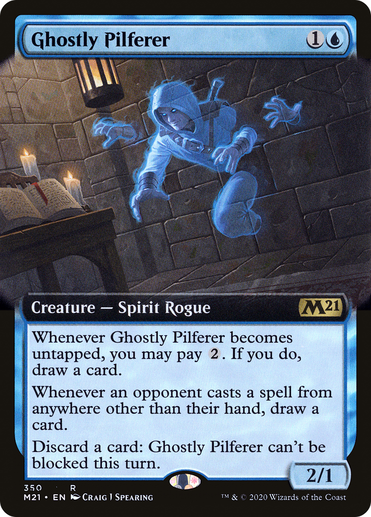 Ghostly Pilferer (Extended Art) (M21-350) - Core Set 2021: (Extended Art)