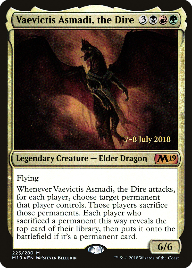 Vaevictis Asmadi, the Dire (PRE-225) - Core Set 2019 Promos Foil