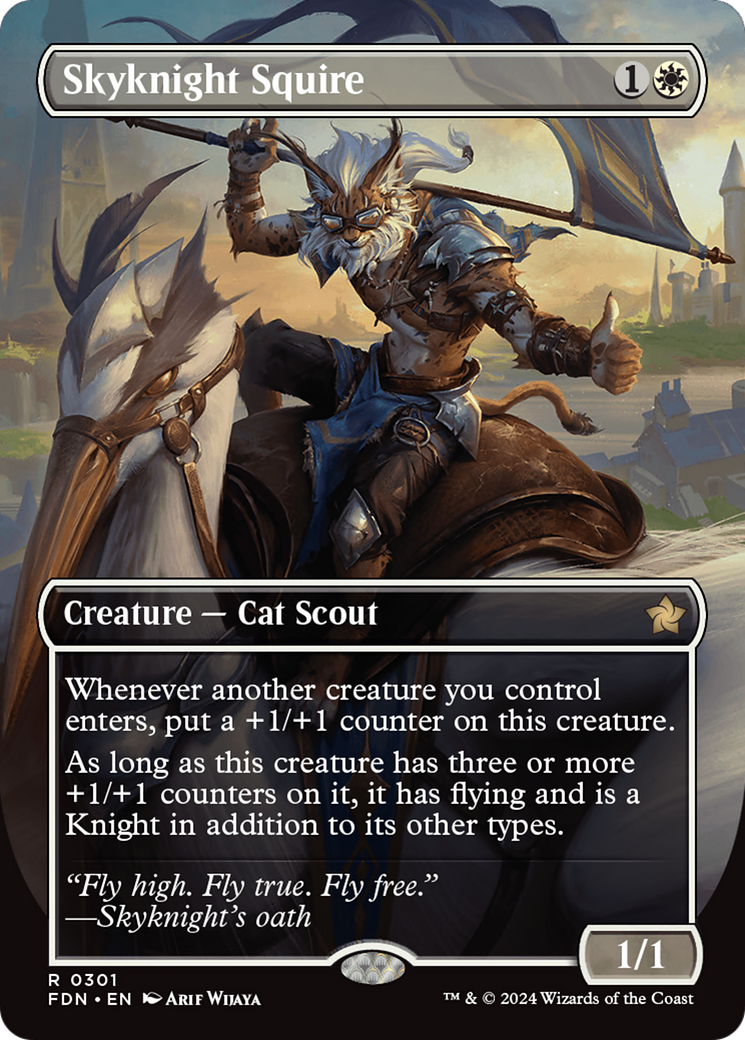 Skyknight Squire (Borderless) (FDN-301) - Foundations (Borderless)