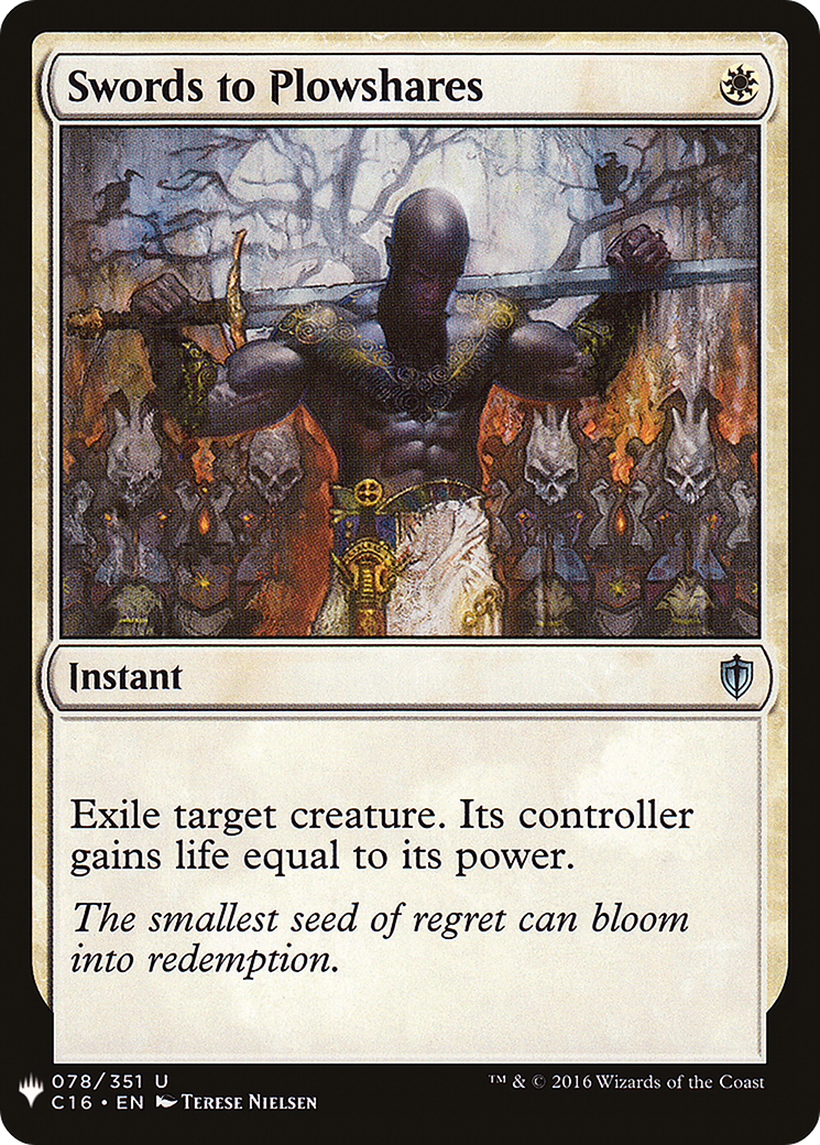 Swords to Plowshares (C16) (LIST-078) - The List