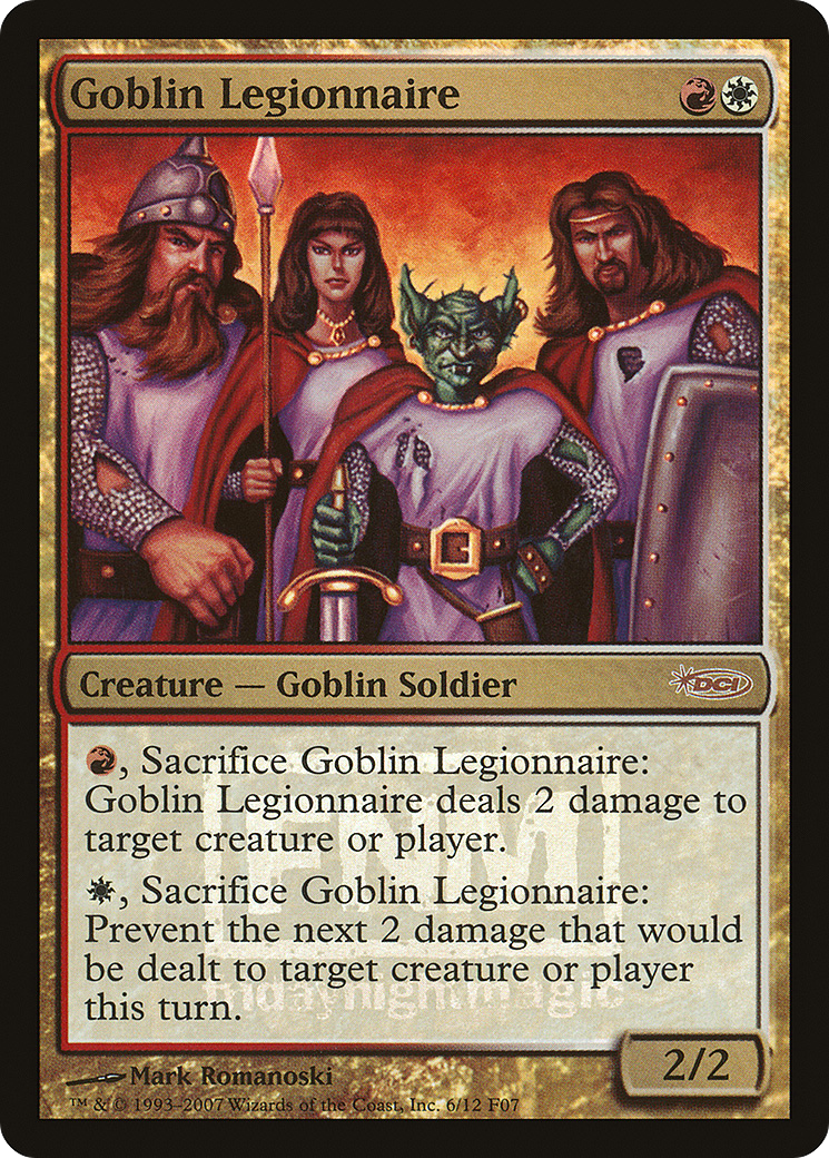Goblin Legionnaire (FNM-) - Friday Night Magic 2007 Foil