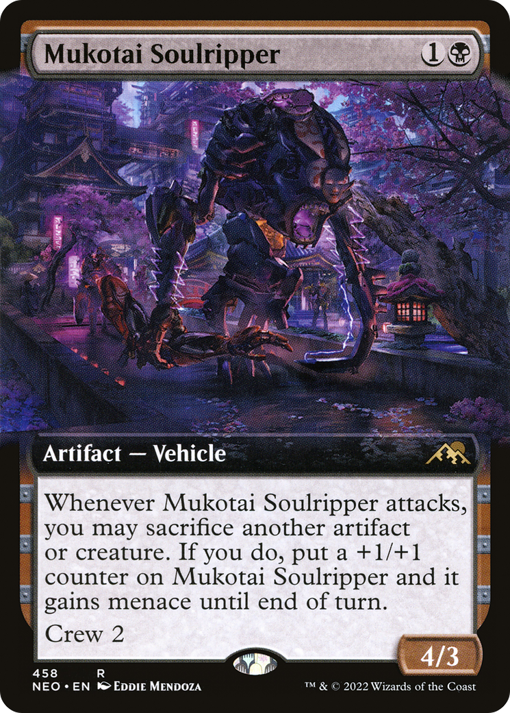 Mukotai Soulripper (Extended Art) (NEO-458) - Kamigawa: Neon Dynasty: (Extended Art) Foil
