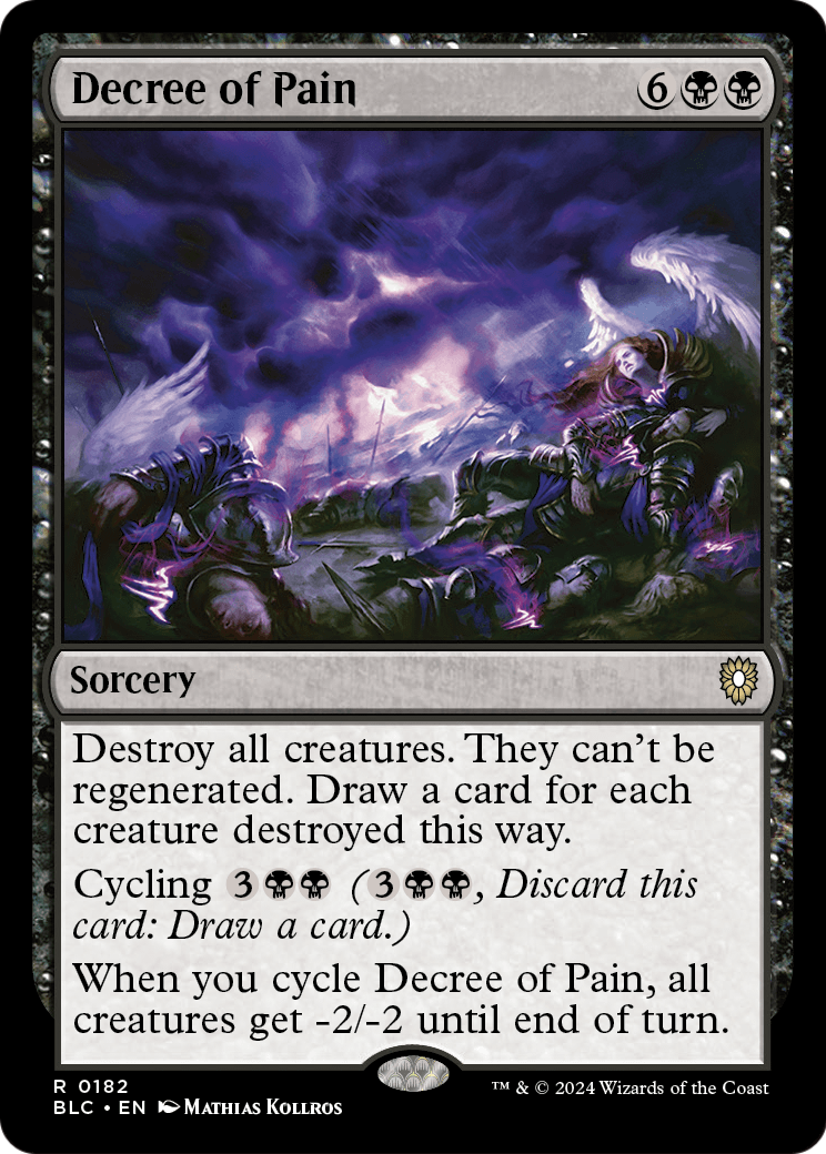 Decree of Pain (BLC-182) - Bloomburrow Commander