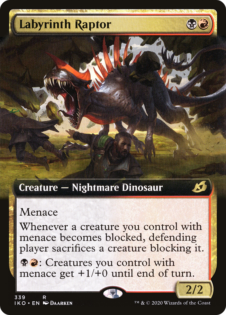 Labyrinth Raptor (Extended Art) (IKO-339) - Ikoria: Lair of Behemoths: (Extended Art) Foil