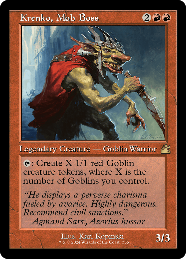 Krenko, Mob Boss (Retro Frame) (RVR-335) - Ravnica Remastered Foil