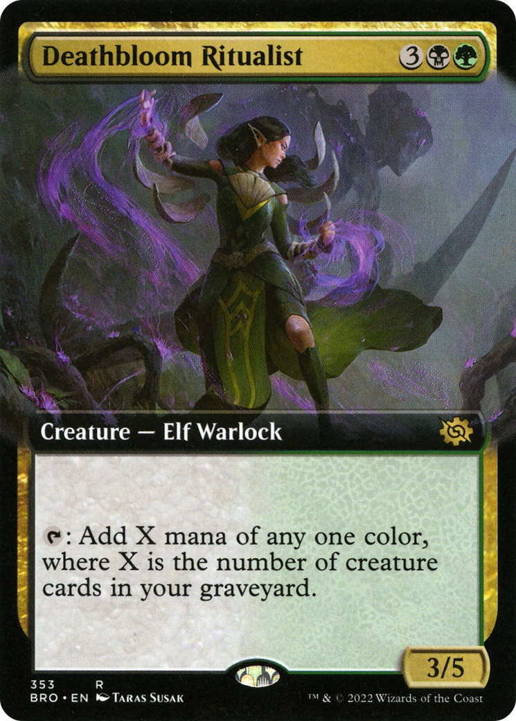 Deathbloom Ritualist (Extended Art) (BRO-353) - The Brothers' War: (Extended Art)