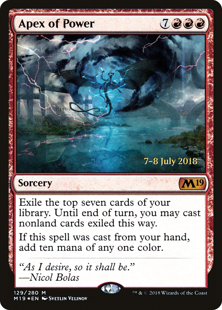 Apex of Power (PRE-129) - Core Set 2019 Promos Foil
