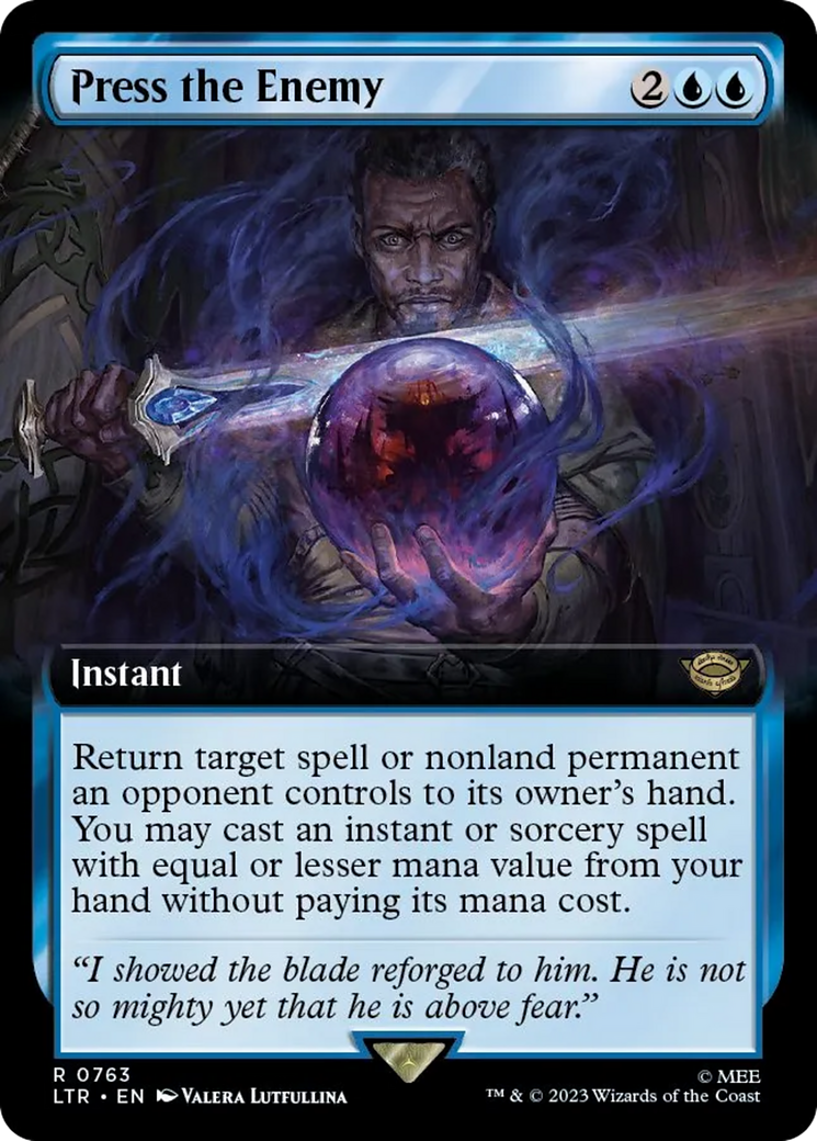 Press the Enemy (Extended Art) (Surge Foil) (LTR-763) - The Lord of the Rings: Tales of Middle-earth: (Extended Art) Foil