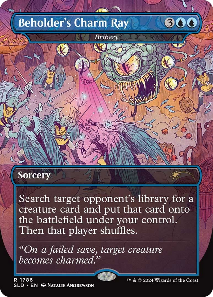 Beholder's Charm Ray - Bribery (SLD-1786) - Secret Lair Drop / Beholder's Charm Ray (Borderless)