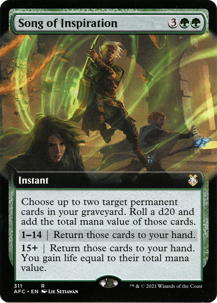 Song of Inspiration (Extended Art) (AFC-311) - Forgotten Realms Commander: (Extended Art)