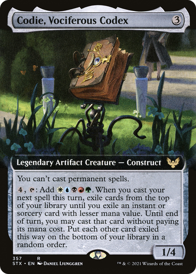 Codie, Vociferous Codex (Extended Art) (STX-357) - Strixhaven: School of Mages: (Extended Art)