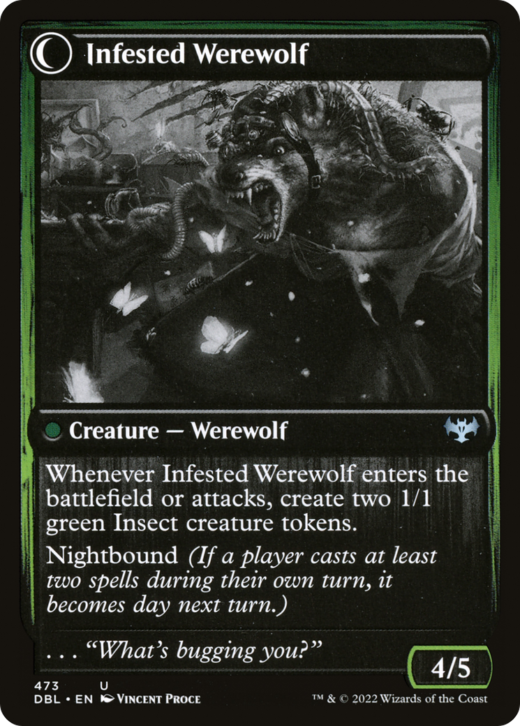 Infestation Expert (DBL-473) - Innistrad: Double Feature: (Double Faced Transform) Foil