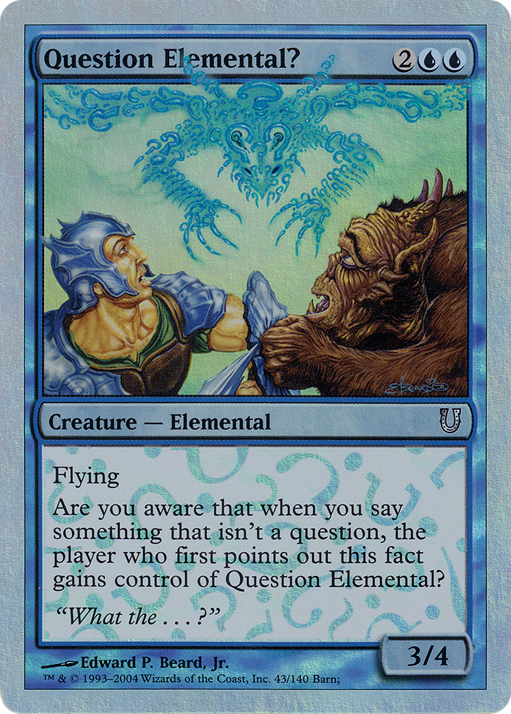 Question Elemental? (Alternate Foil) (UNH-043) - Unhinged Foil