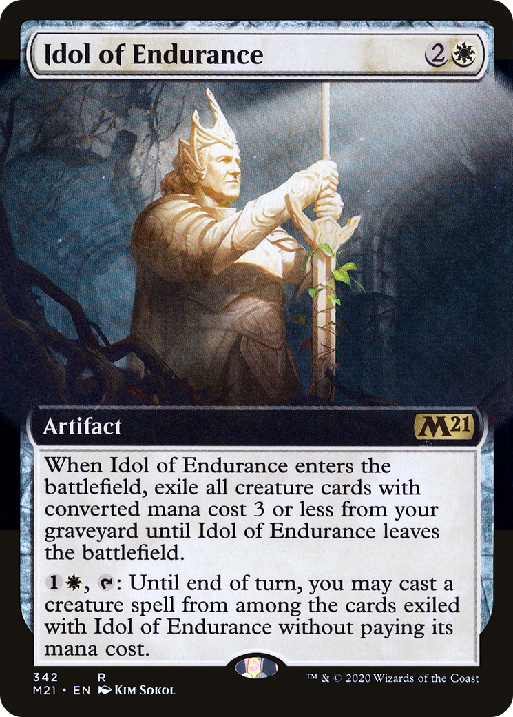 Idol of Endurance (Extended Art) (M21-342) - Core Set 2021: (Extended Art) Foil