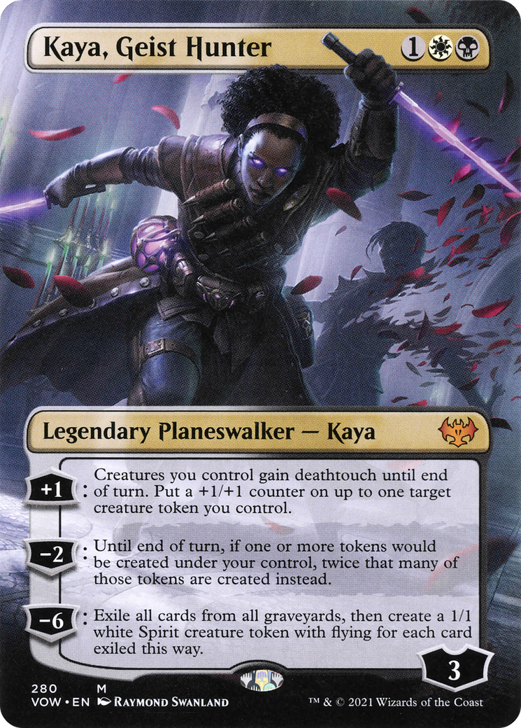 Kaya, Geist Hunter (Borderless) (VOW-280) - Innistrad: Crimson Vow (Borderless)