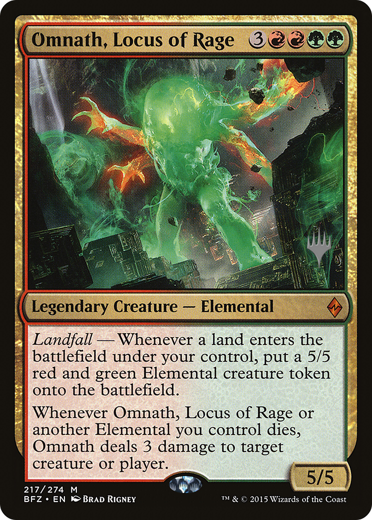 Omnath, Locus of Rage (PPAFR-217) - Battle for Zendikar Promos Foil