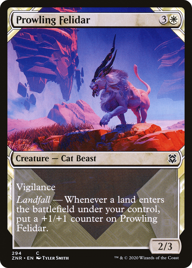 Prowling Felidar (Showcase) (ZNR-294) - Zendikar Rising: (Showcase) Foil