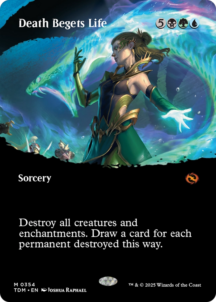 Death Begets Life (Borderless) (TDM-354) - Tarkir: Dragonstorm: (Showcase) (Borderless) Foil