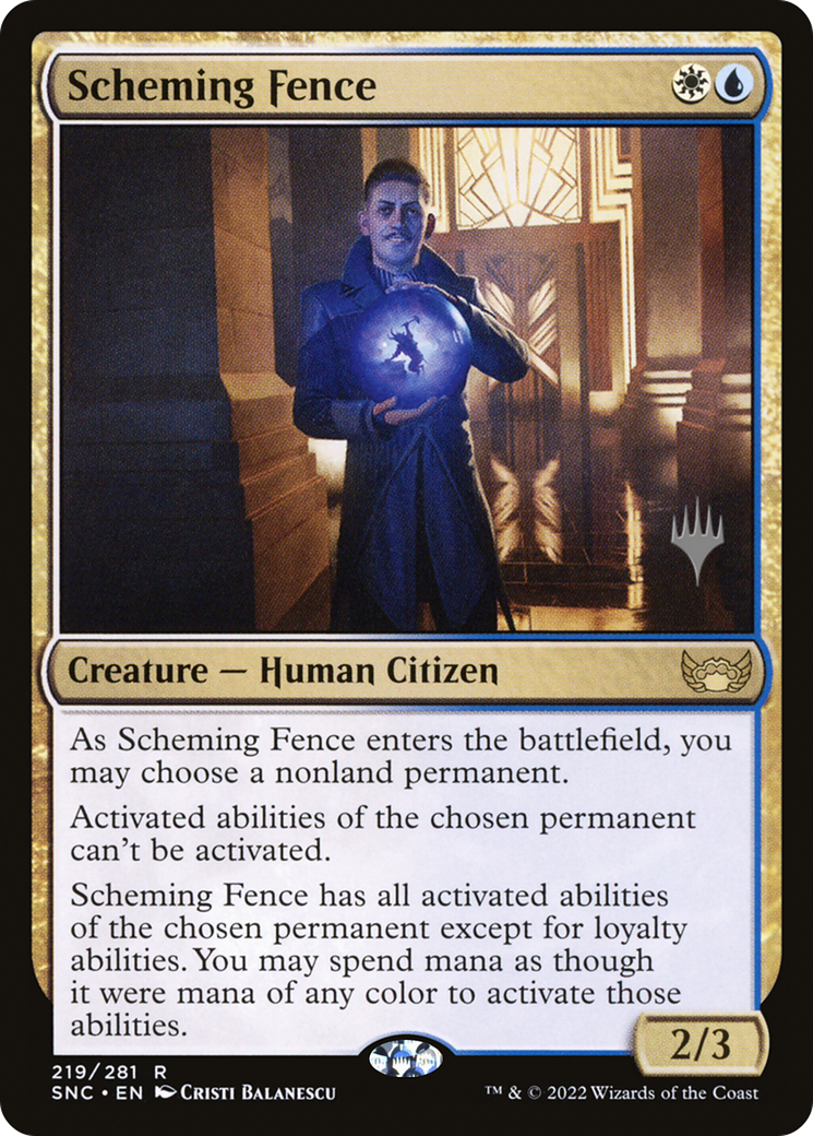 Scheming Fence (PPSNC-219) - Streets of New Capenna Promos Foil