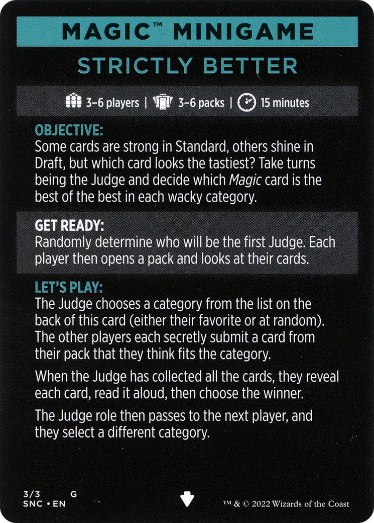 Strictly Better // Strictly Better (cont'd) (MSNC-003) - Streets of New Capenna Minigames Foil