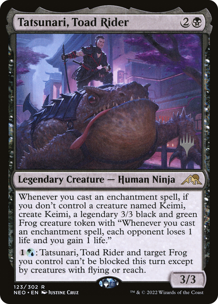 Tatsunari, Toad Rider (PPNEO-123) - Kamigawa: Neon Dynasty Promos Foil