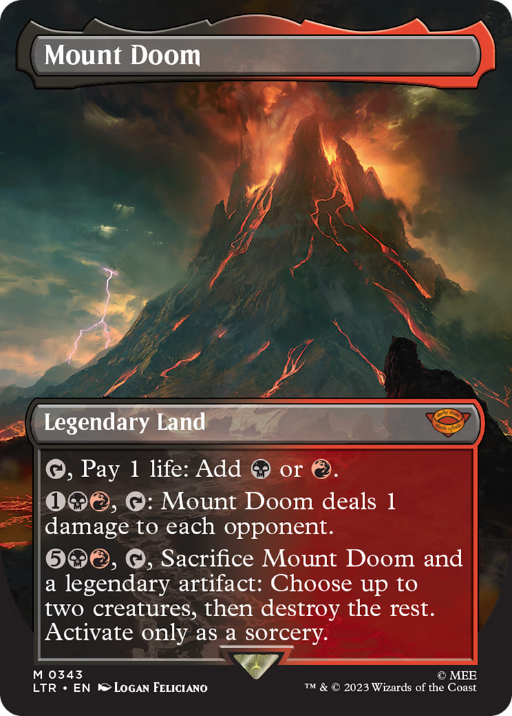 Mount Doom (Borderless) (LTR-343) - The Lord of the Rings: Tales of Middle-earth (Borderless) Foil