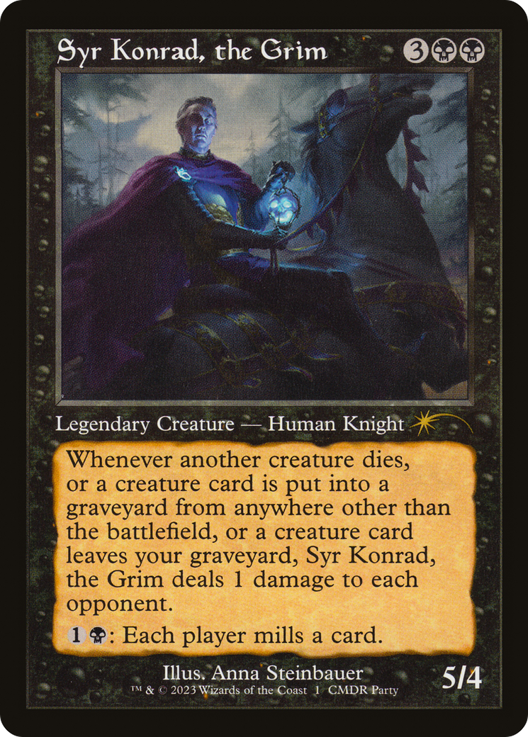 Syr Konrad, the Grim (Retro Frame) (WPN-001) - Wizards Play Network 2023 Foil