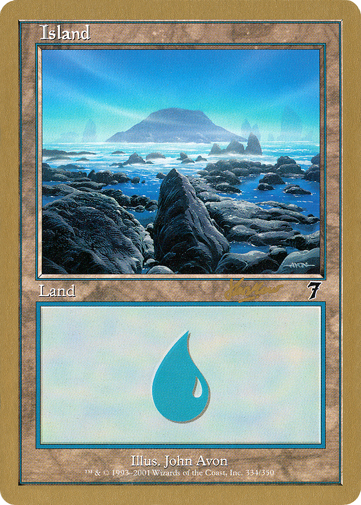 Island (334) - 2002 Sim Han How (7ED) (WCD-) - World Championship Decks 2002