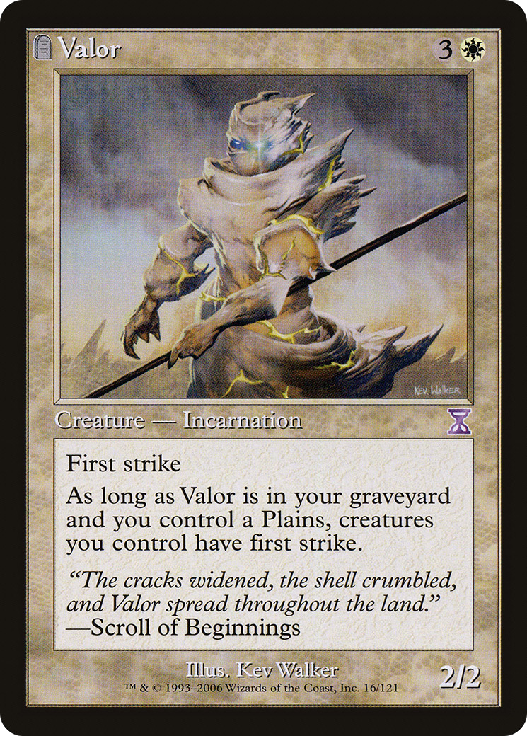 Valor (TSB-016) - Time Spiral Timeshifted: (tombstone) Foil