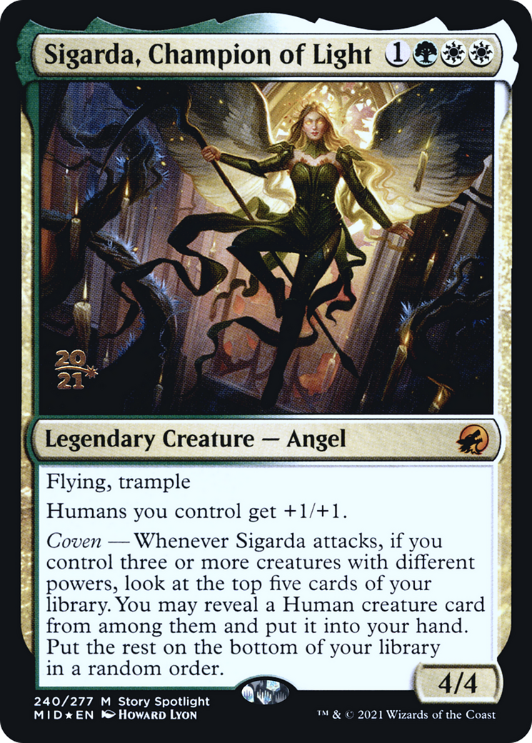 Sigarda, Champion of Light (PRE-240) - Innistrad: Midnight Hunt Promos Foil