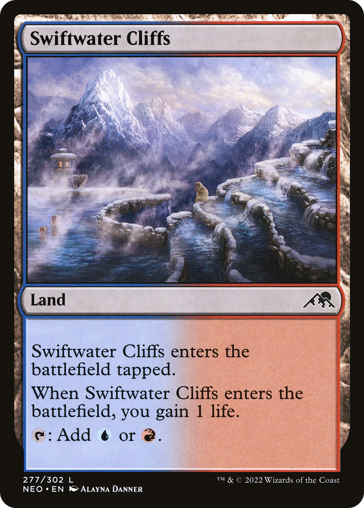 Swiftwater Cliffs (NEO-277) - Kamigawa: Neon Dynasty Foil