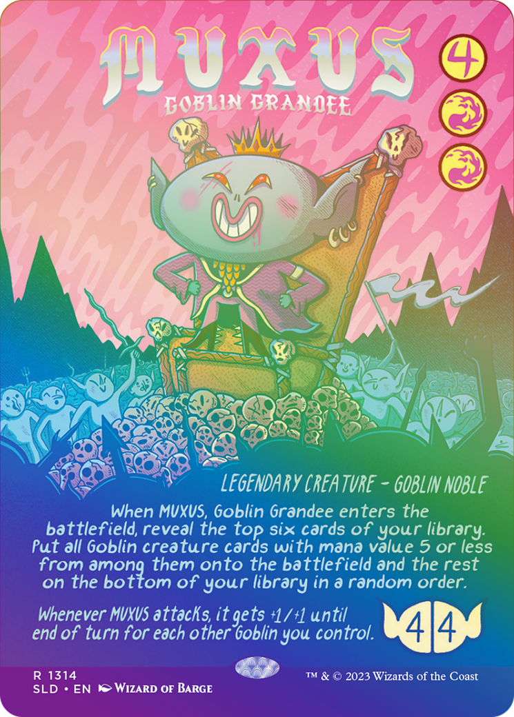 Muxus, Goblin Grandee (Rainbow Foil) (SLD-1314) - Secret Lair Drop (Borderless) Foil
