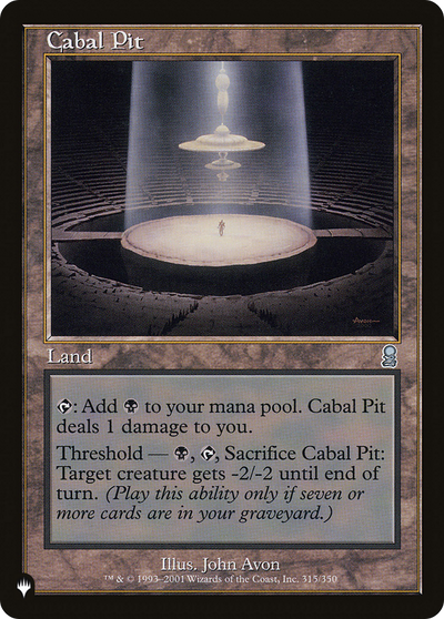 Cabal Pit (LIST-315/350) - The List