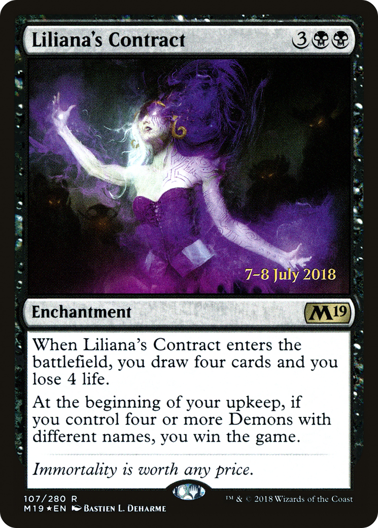 Liliana's Contract (PRE-107) - Core Set 2019 Promos Foil