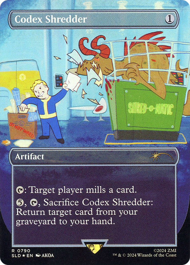 Codex Shredder (Rainbow Foil) (SLD-790) - Secret Lair Drop (Borderless) Foil