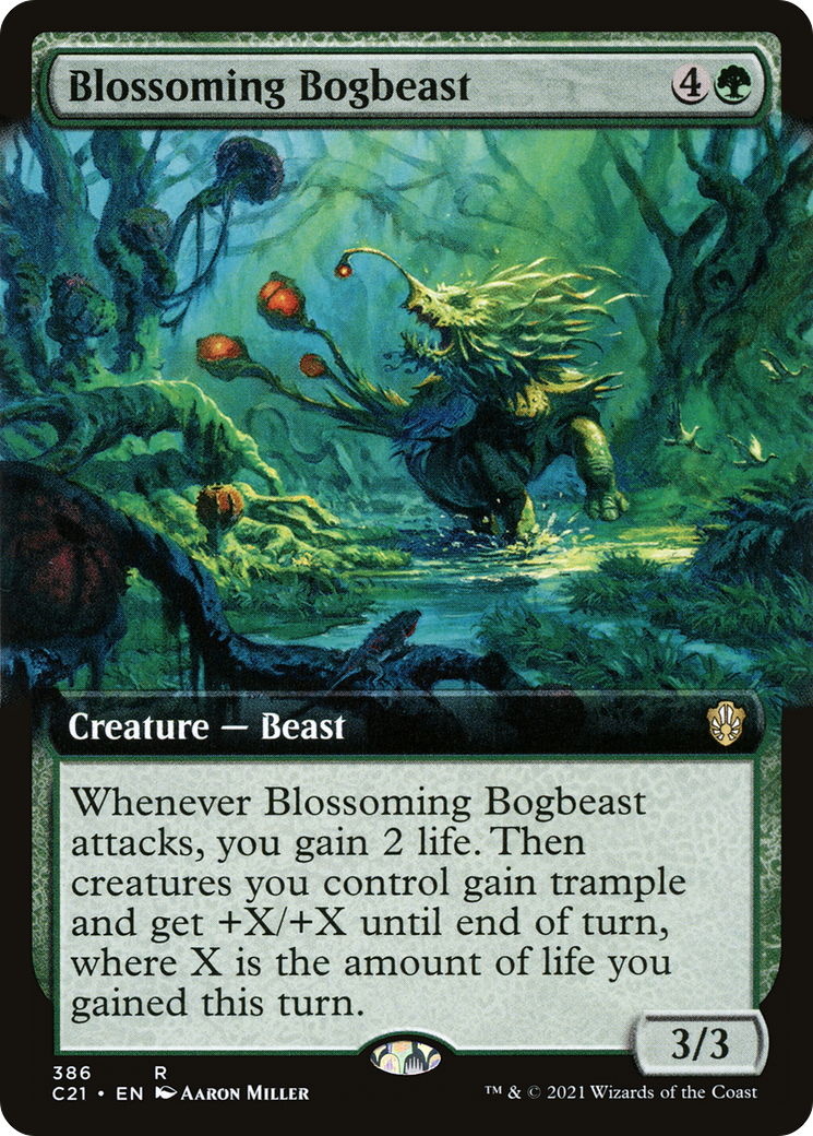 Blossoming Bogbeast (Extended Art) (C21-386) - Commander 2021: (Extended Art)
