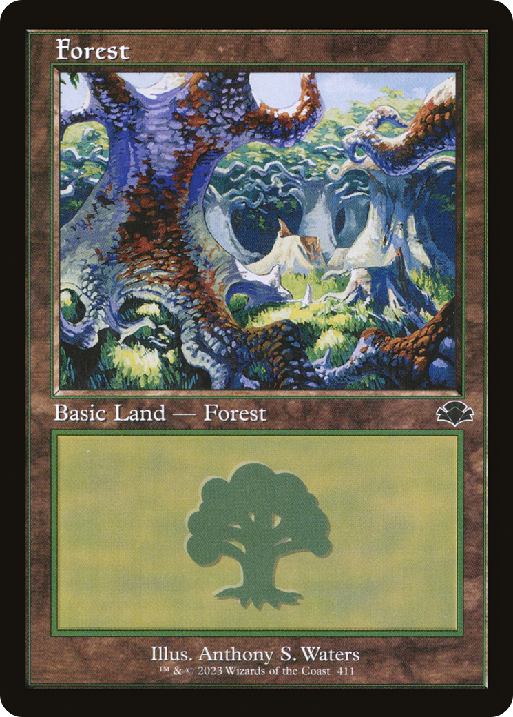 Forest (411) (Retro Frame) (DMR-411) - Dominaria Remastered