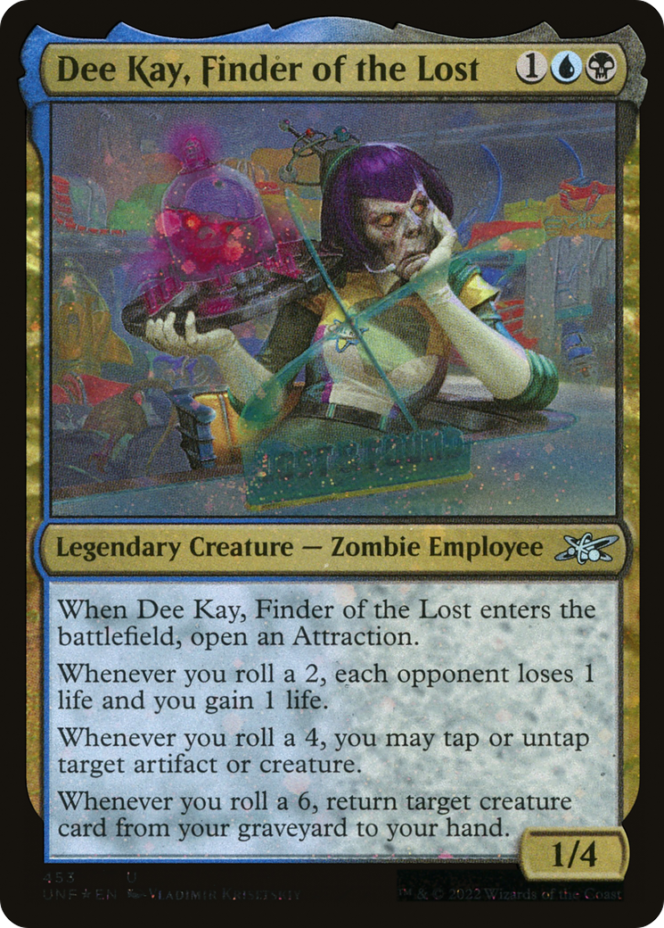 Dee Kay, Finder of the Lost (Galaxy Foil) (UNF-453) - Unfinity Foil