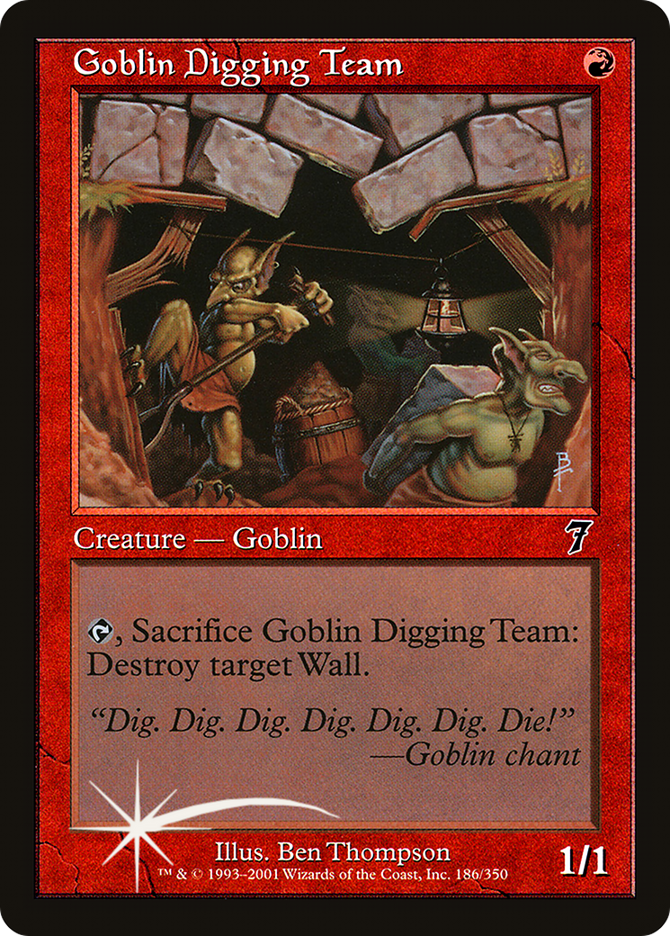 Goblin Digging Team (7ED-186) - 7th Edition Foil