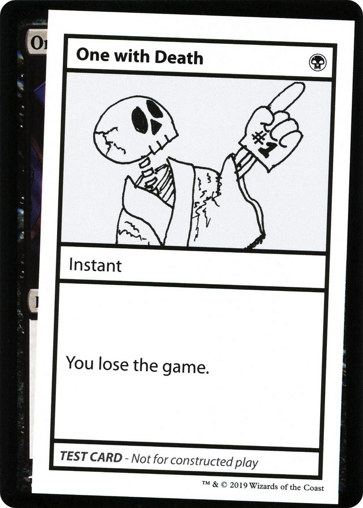 One With Death (No PW Symbol) (CMB1-) - Mystery Booster Playtest Cards 2021