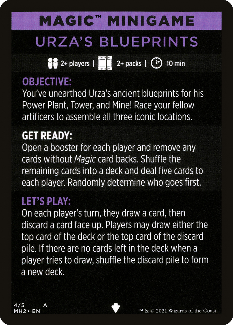 Urza's Blueprints (minigame) // Urza's Blueprints (cont'd) (MMH2-004) - Modern Horizons 2 Minigames Foil
