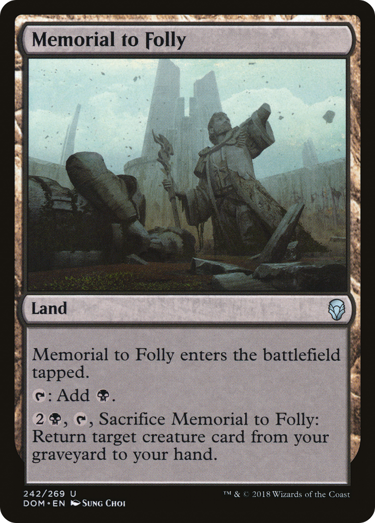 Memorial to Folly (DOM-242) - Dominaria Foil