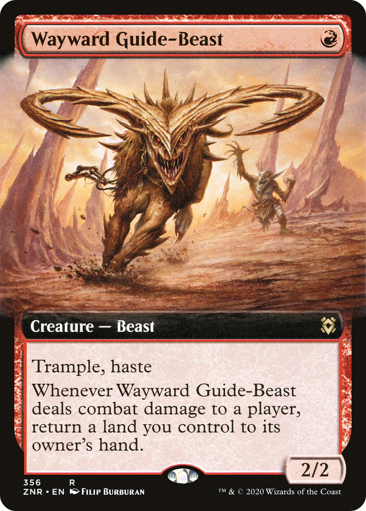 Wayward Guide-Beast (Extended Art) (ZNR-356) - Zendikar Rising: (Extended Art)