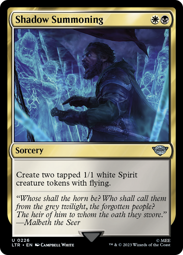 Shadow Summoning (LTR-226) - The Lord of the Rings: Tales of Middle-earth Foil