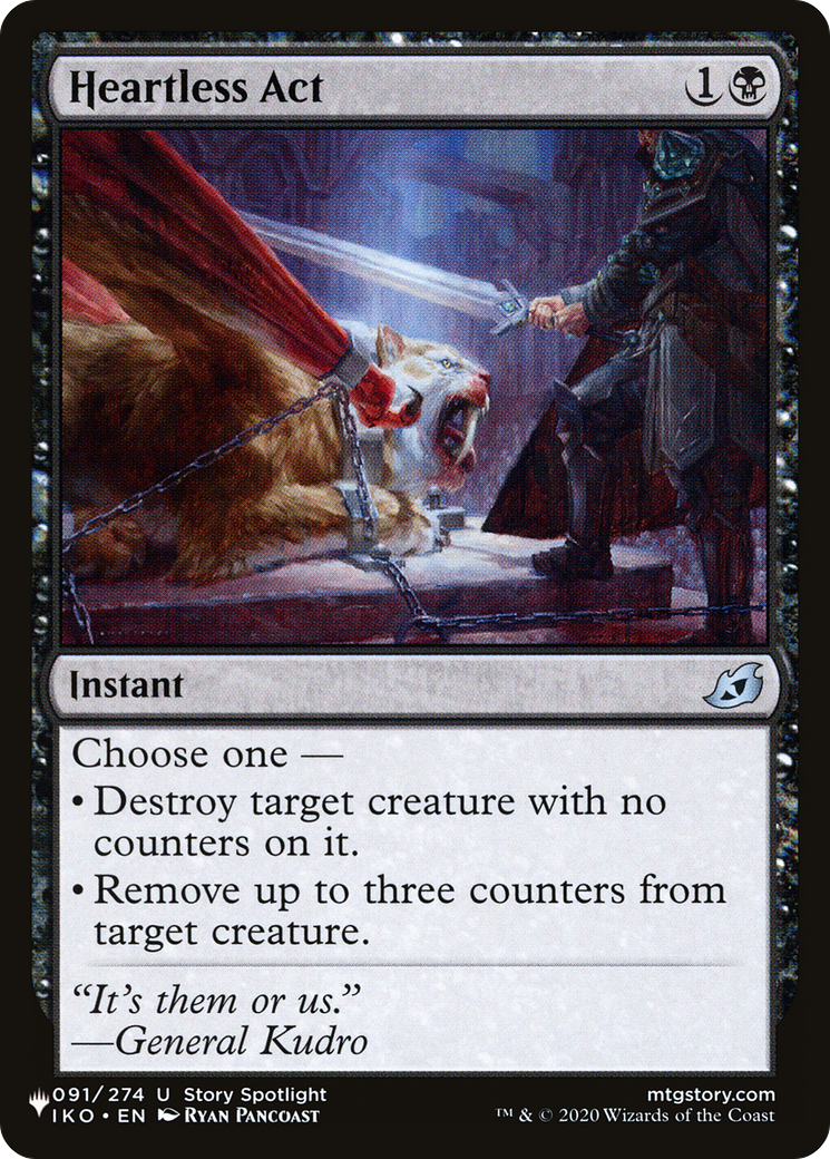 Heartless Act (LIST-091/274) - The List