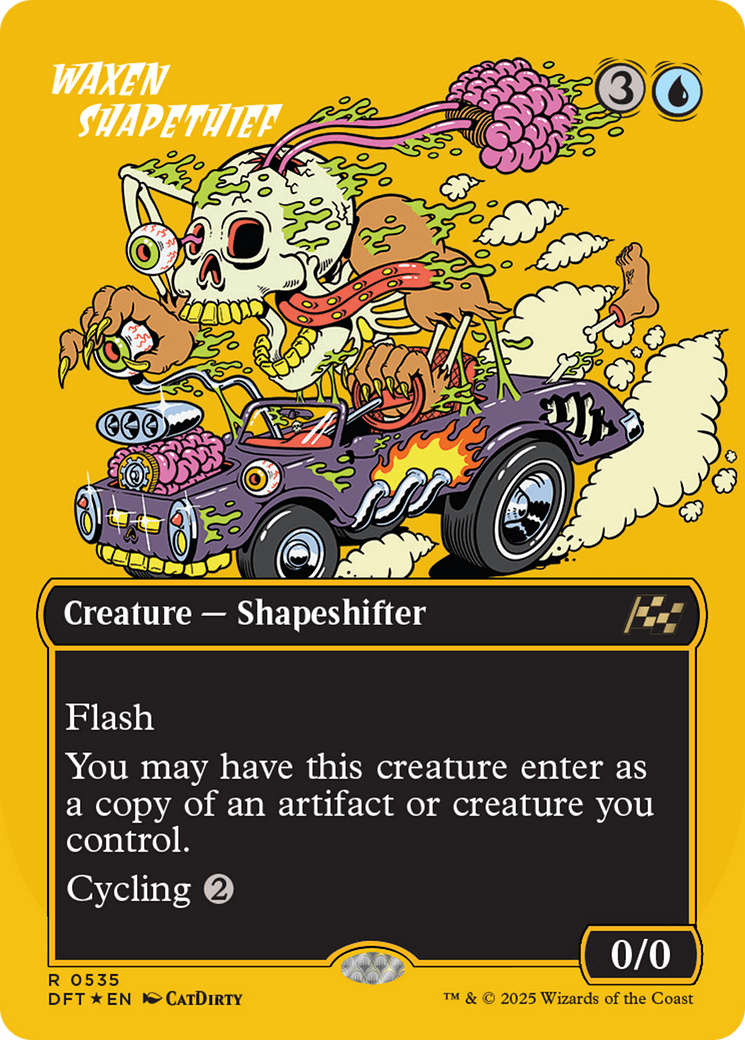 Waxen Shapethief (Borderless) (First-Place Foil) (DFT-535) - Aetherdrift (Borderless) Foil