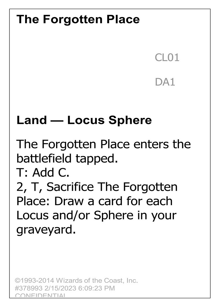 The Forgotten Place (UNK-CL01A) - Unknown Event