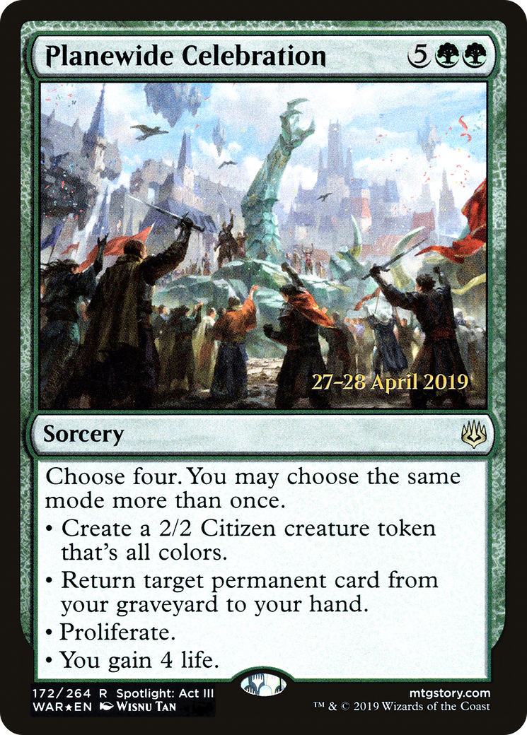 Planewide Celebration (PRE-172) - War of the Spark Promos Foil