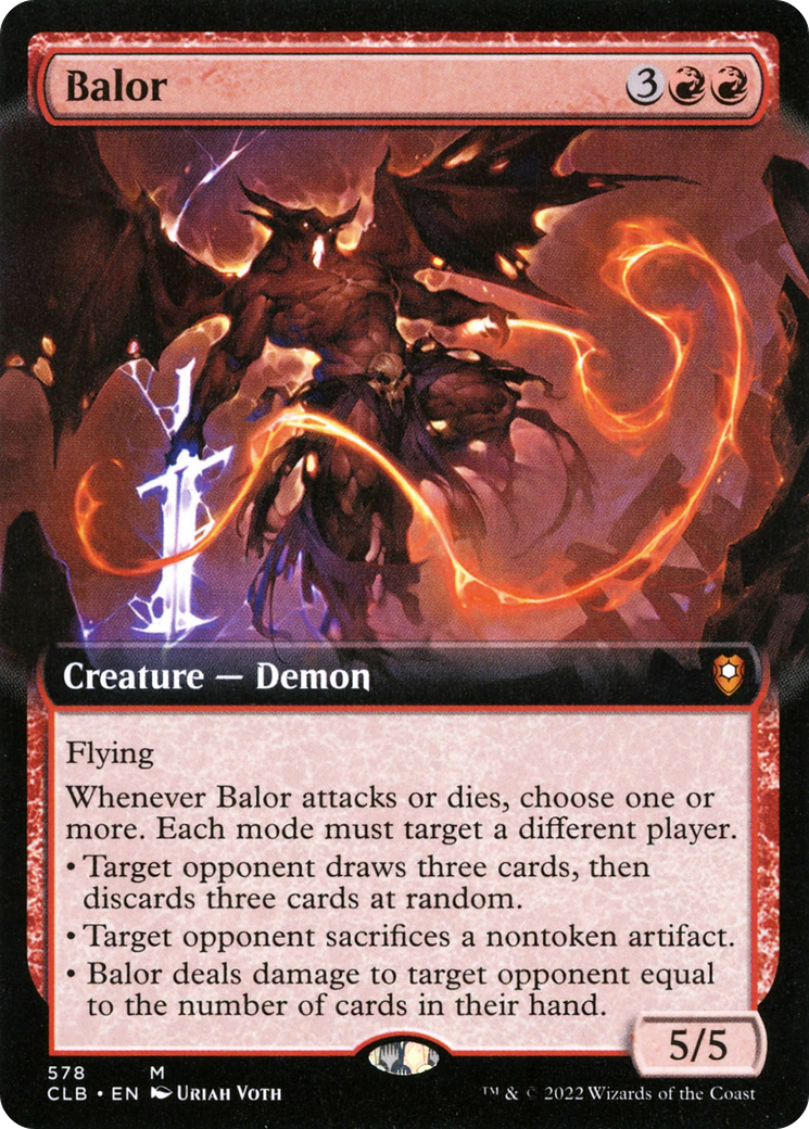 Balor (Extended Art) (CLB-578) - Commander Legends: Battle for Baldur's Gate: (Extended Art)
